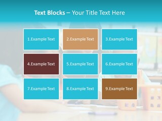 Classroom Group Five People PowerPoint Template