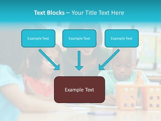 Classroom Group Five People PowerPoint Template