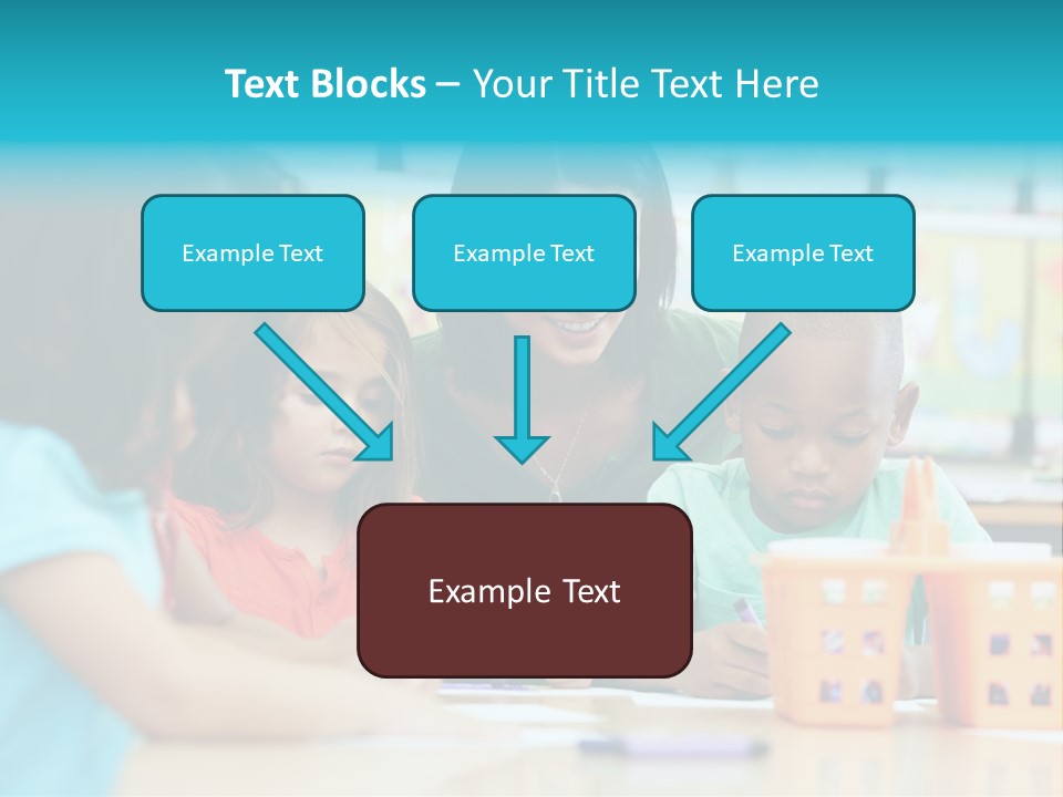 Classroom Group Five People PowerPoint Template