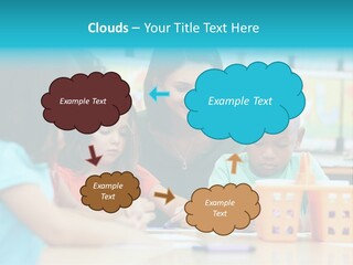 Classroom Group Five People PowerPoint Template