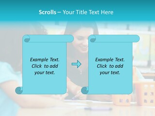Classroom Group Five People PowerPoint Template
