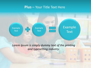 Classroom Group Five People PowerPoint Template