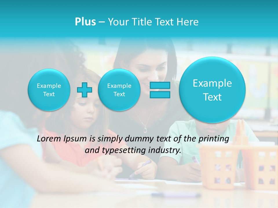 Classroom Group Five People PowerPoint Template