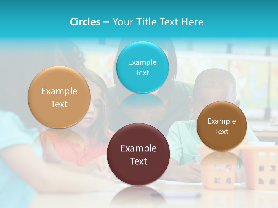 Classroom Group Five People PowerPoint Template