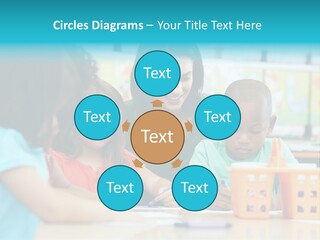 Classroom Group Five People PowerPoint Template