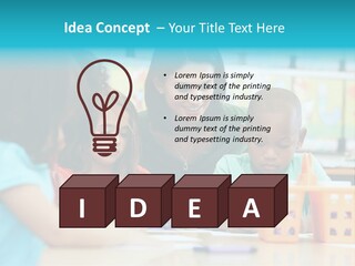 Classroom Group Five People PowerPoint Template