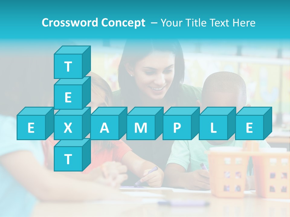 Classroom Group Five People PowerPoint Template