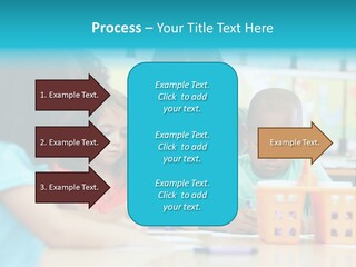 Classroom Group Five People PowerPoint Template