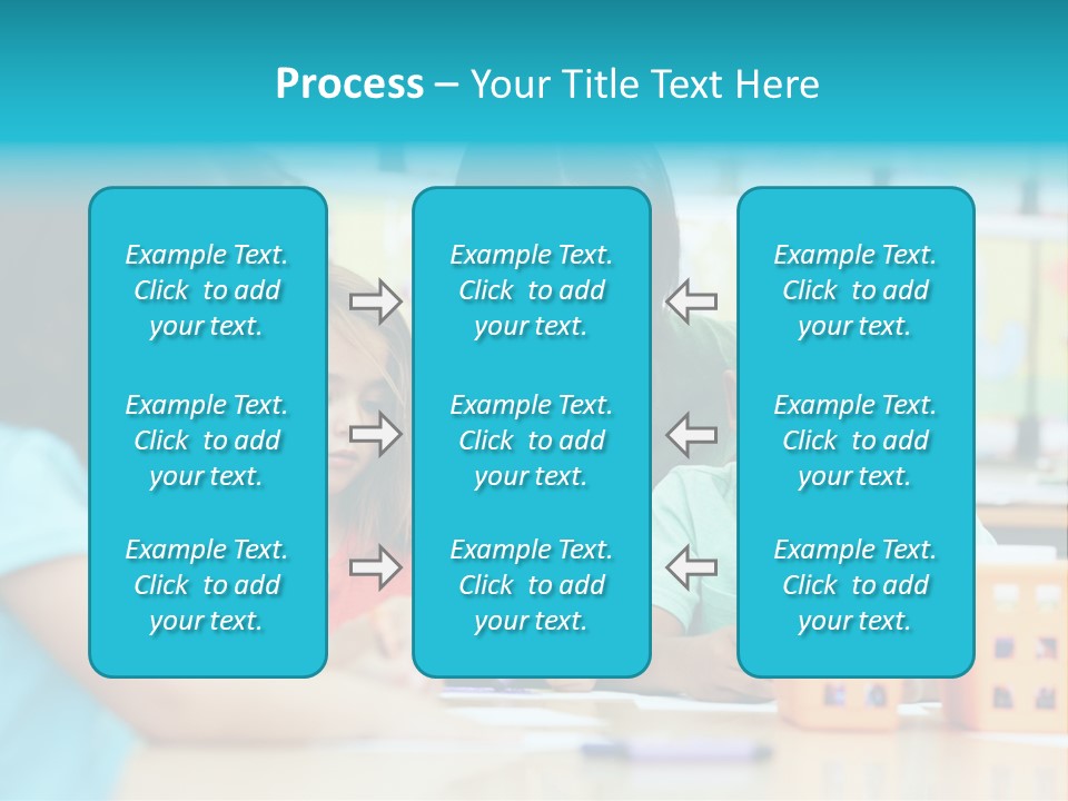 Classroom Group Five People PowerPoint Template