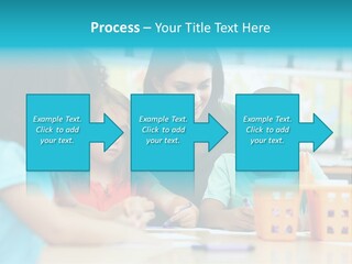 Classroom Group Five People PowerPoint Template