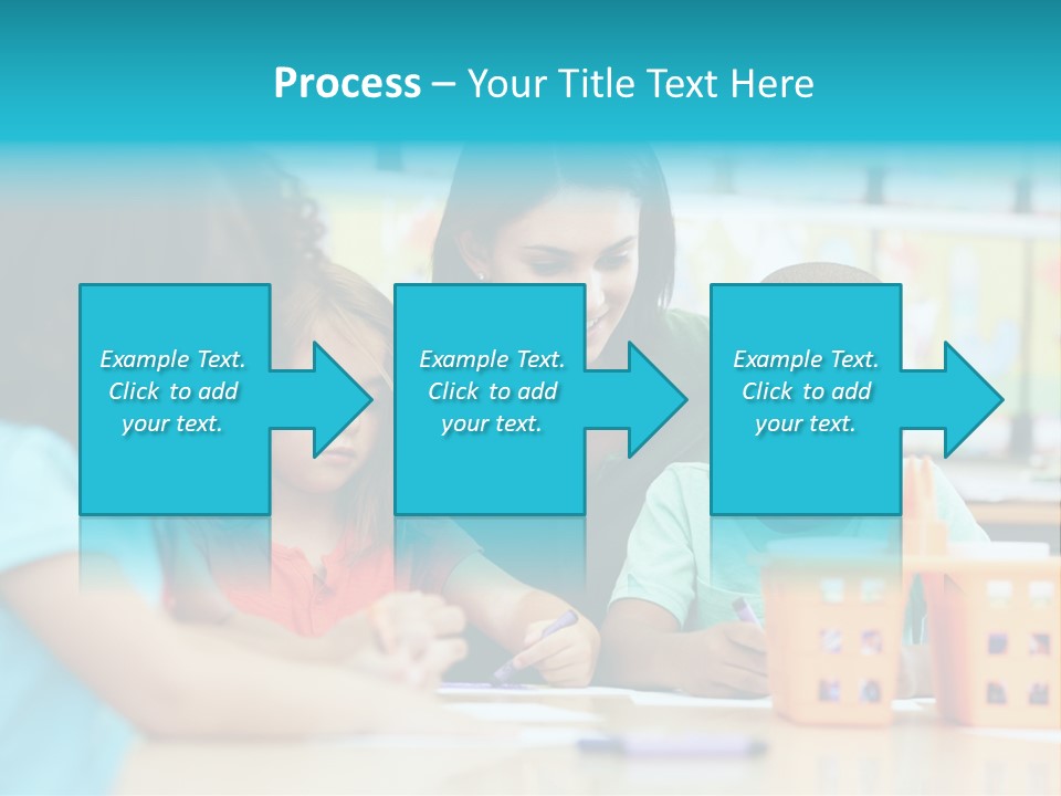 Classroom Group Five People PowerPoint Template