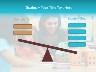 Classroom Group Five People PowerPoint Template