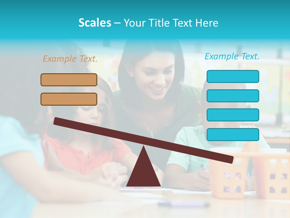 Classroom Group Five People PowerPoint Template