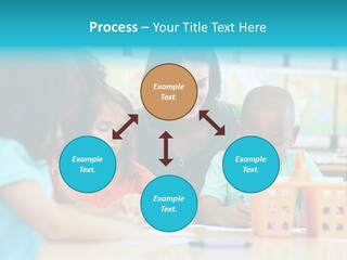 Classroom Group Five People PowerPoint Template