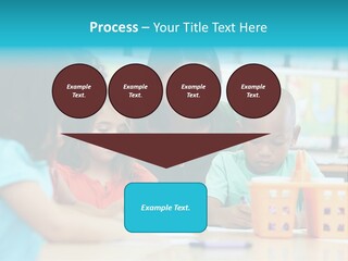 Classroom Group Five People PowerPoint Template