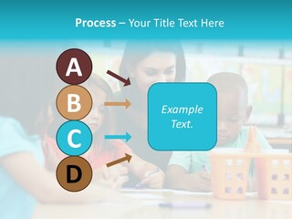 Classroom Group Five People PowerPoint Template