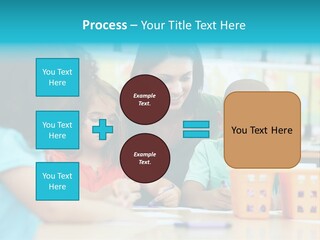 Classroom Group Five People PowerPoint Template