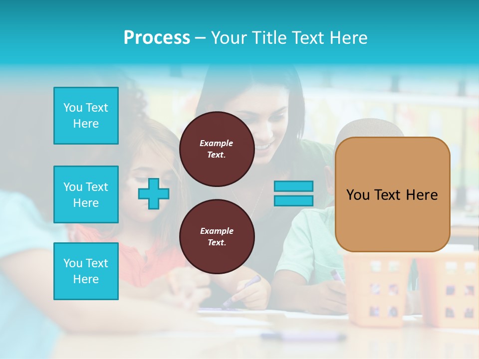 Classroom Group Five People PowerPoint Template