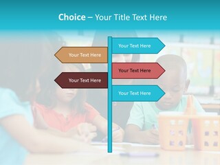 Classroom Group Five People PowerPoint Template