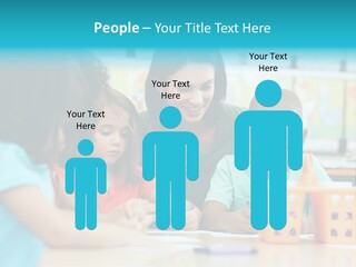 Classroom Group Five People PowerPoint Template