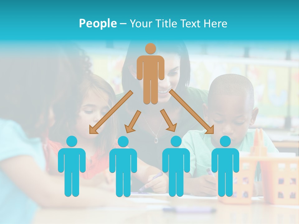 Classroom Group Five People PowerPoint Template