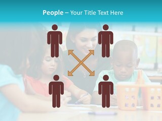 Classroom Group Five People PowerPoint Template