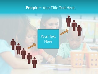 Classroom Group Five People PowerPoint Template