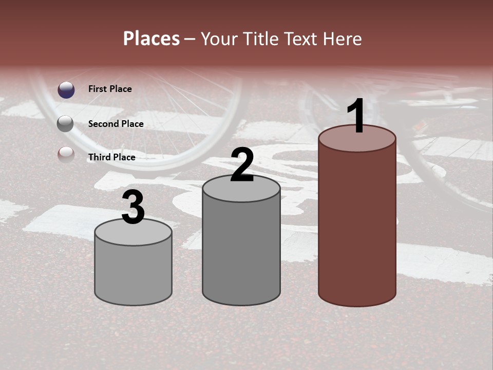 Line Biking Ecological PowerPoint Template