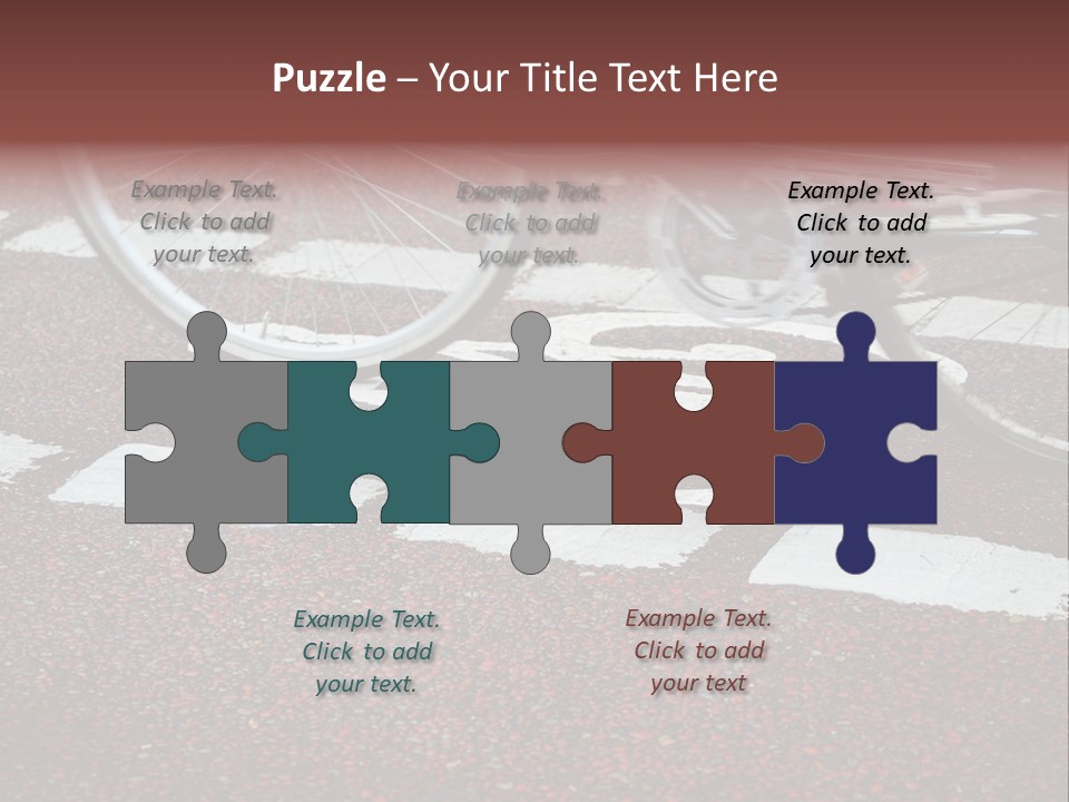 Line Biking Ecological PowerPoint Template