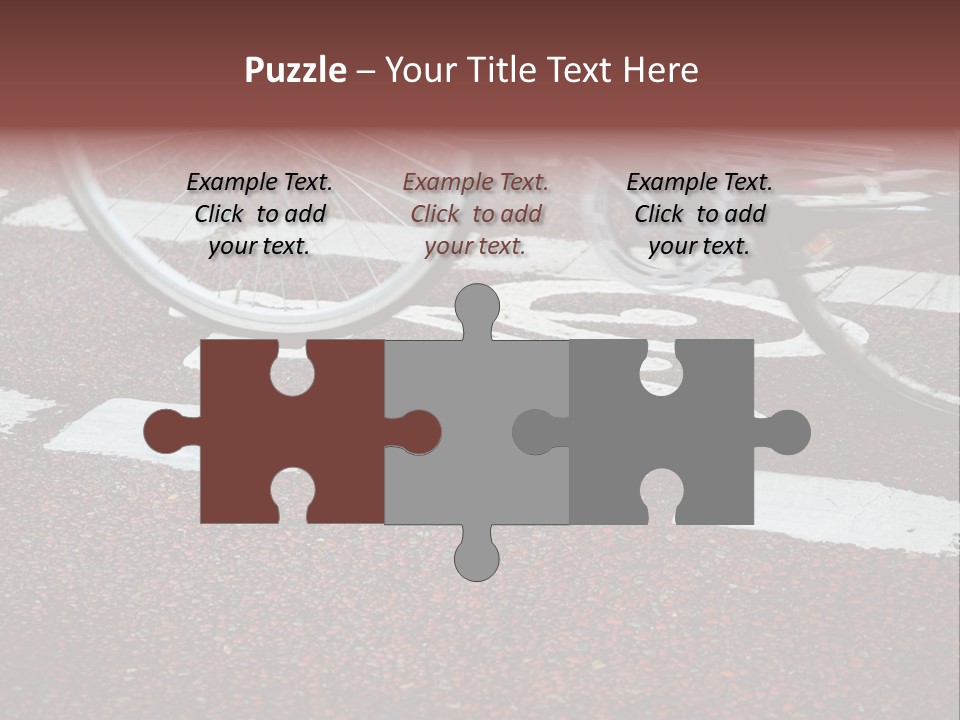 Line Biking Ecological PowerPoint Template