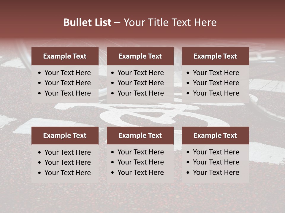 Line Biking Ecological PowerPoint Template