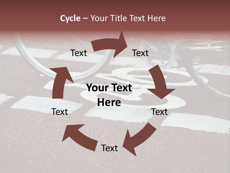 Line Biking Ecological PowerPoint Template