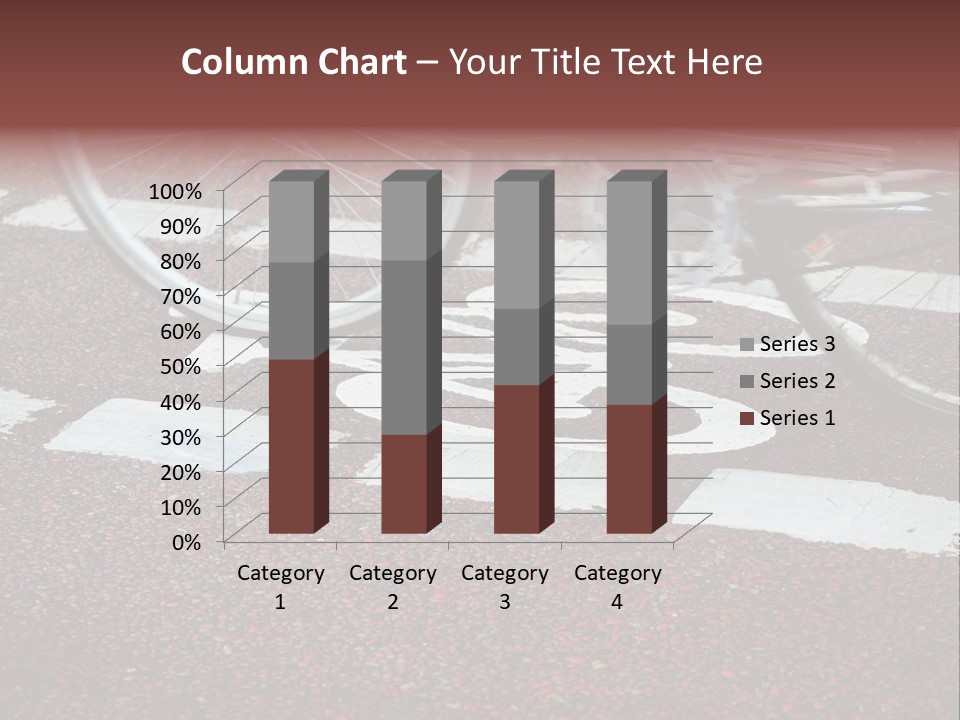 Line Biking Ecological PowerPoint Template