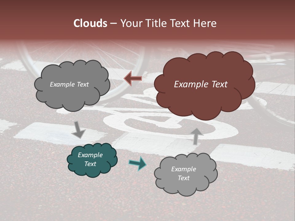 Line Biking Ecological PowerPoint Template