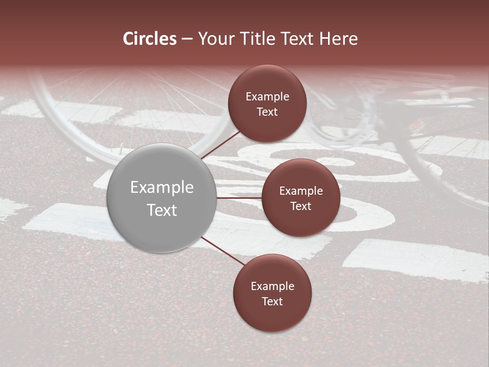 Line Biking Ecological PowerPoint Template