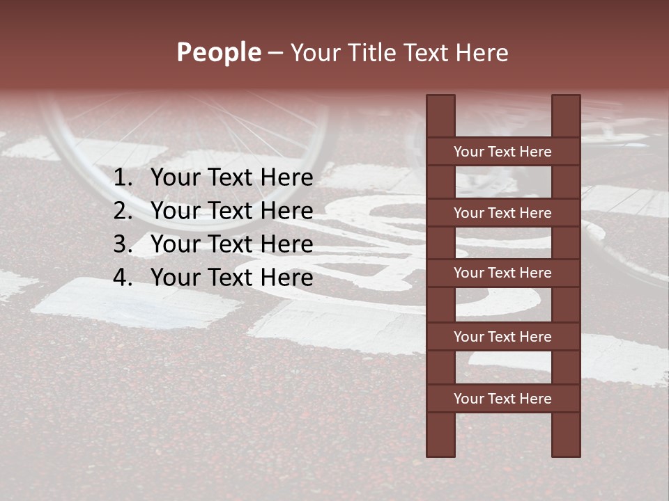 Line Biking Ecological PowerPoint Template