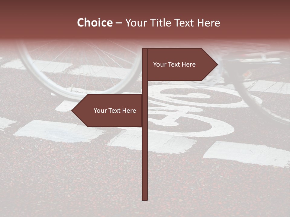 Line Biking Ecological PowerPoint Template