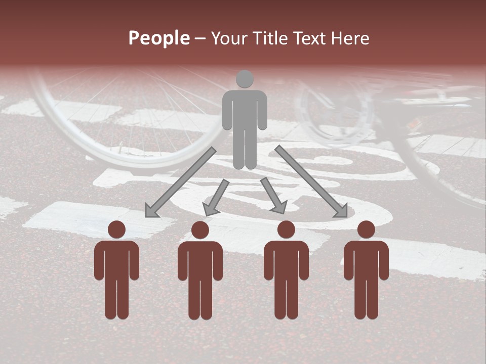 Line Biking Ecological PowerPoint Template