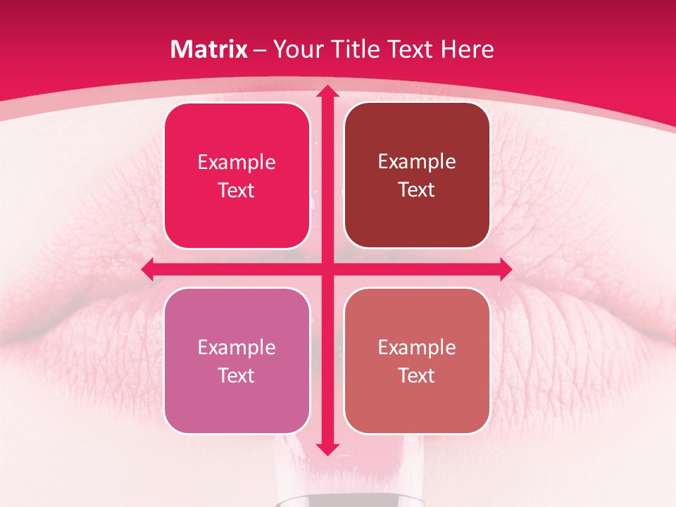 Closeup Lip Gloss Lips PowerPoint Template