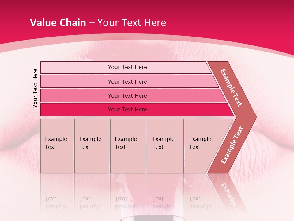 Closeup Lip Gloss Lips PowerPoint Template