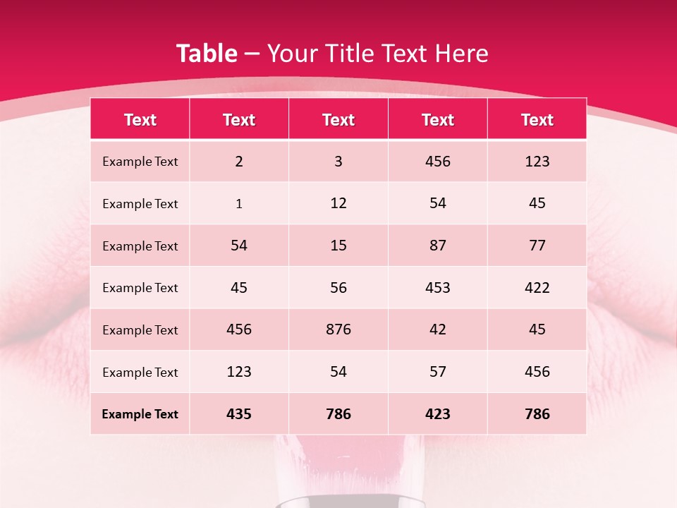 Closeup Lip Gloss Lips PowerPoint Template