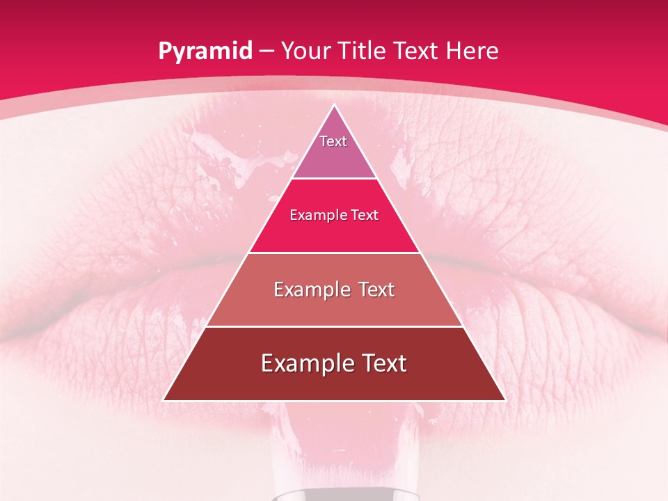 Closeup Lip Gloss Lips PowerPoint Template