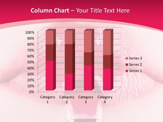 Closeup Lip Gloss Lips PowerPoint Template