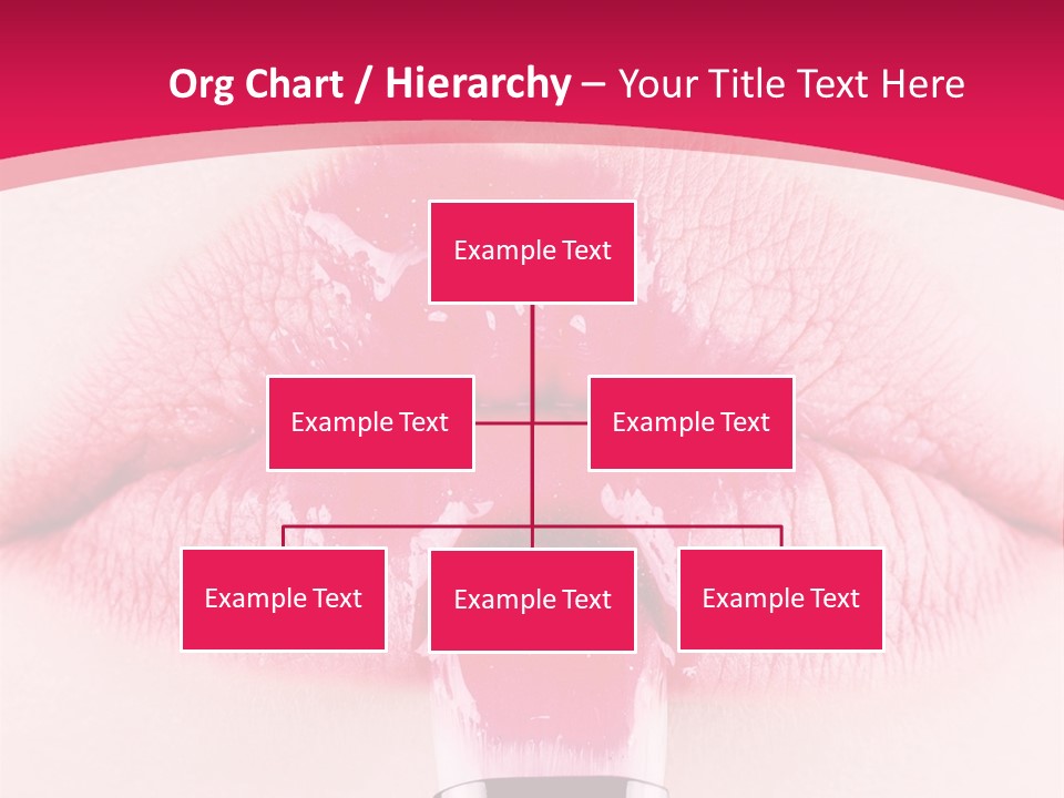 Closeup Lip Gloss Lips PowerPoint Template