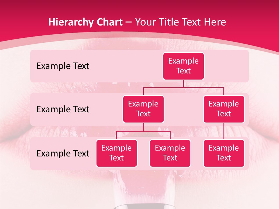 Closeup Lip Gloss Lips PowerPoint Template
