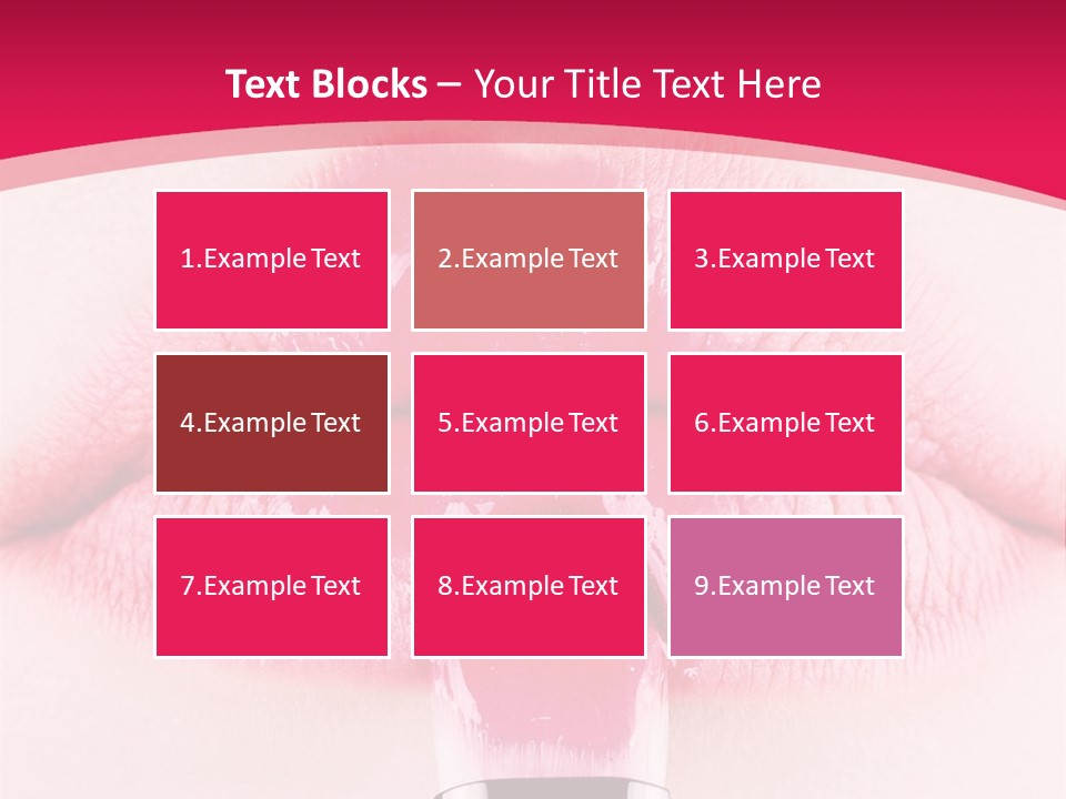 Closeup Lip Gloss Lips PowerPoint Template