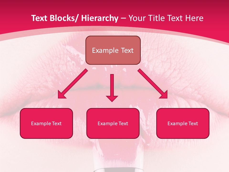 Closeup Lip Gloss Lips PowerPoint Template