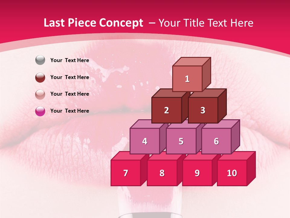 Closeup Lip Gloss Lips PowerPoint Template