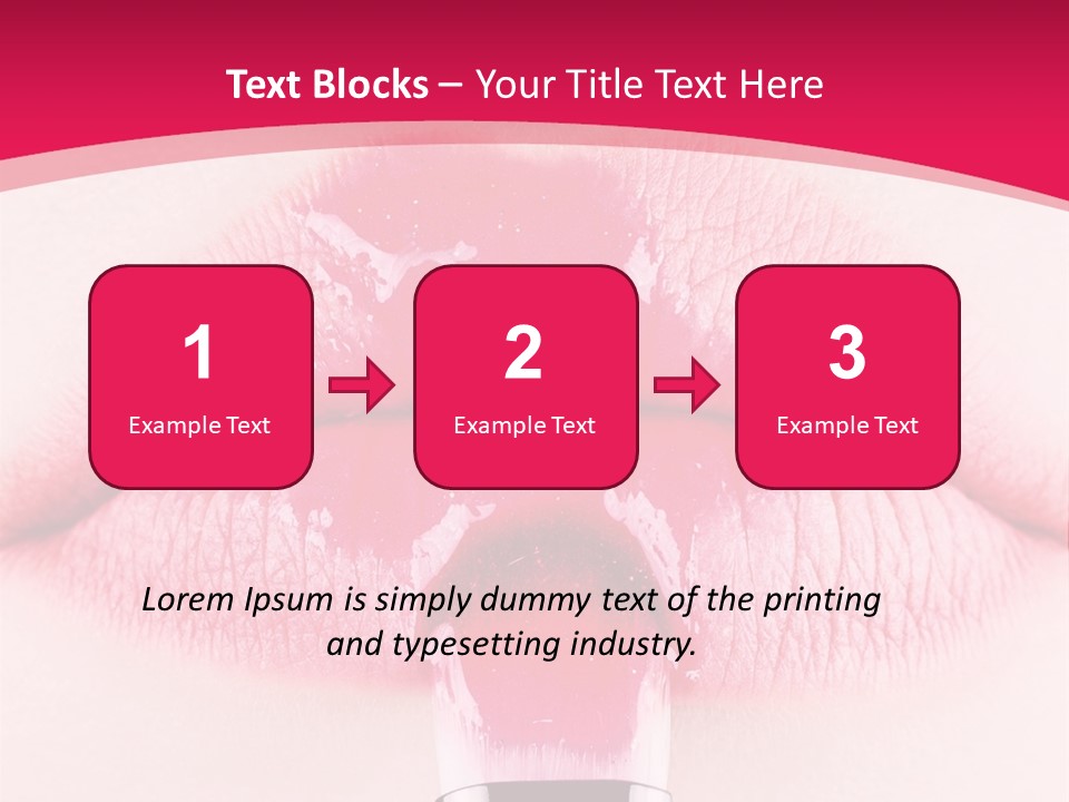 Closeup Lip Gloss Lips PowerPoint Template