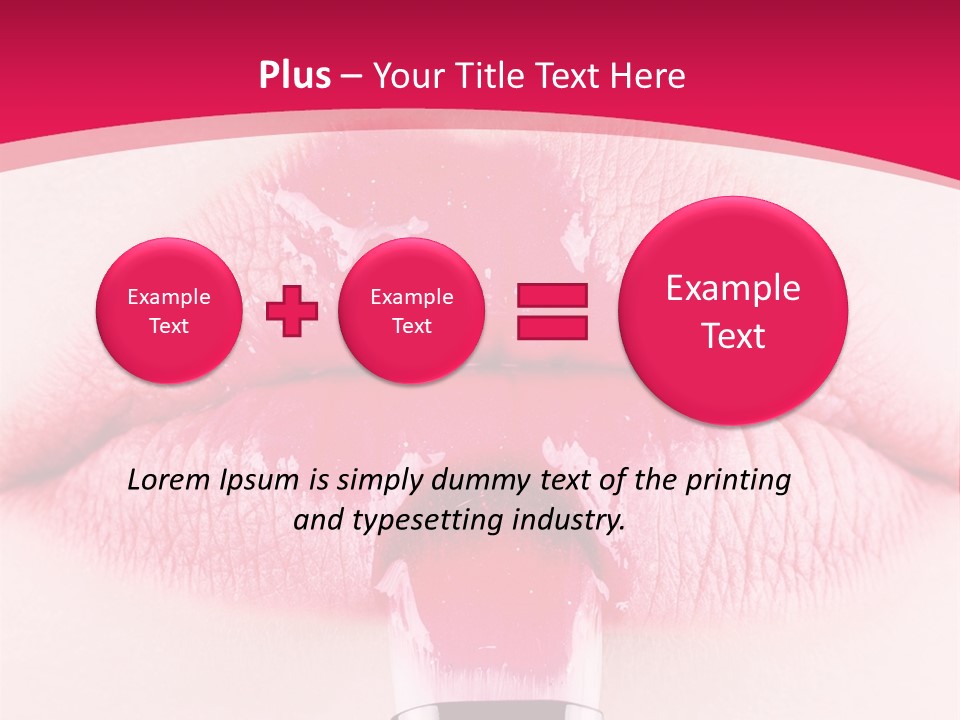 Closeup Lip Gloss Lips PowerPoint Template